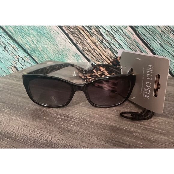 NWT Falls Creek Sunglasses Women’s Unisex Leopard Pouch UVA/UVB Protection ☀️🌞 - Picture 6 of 12